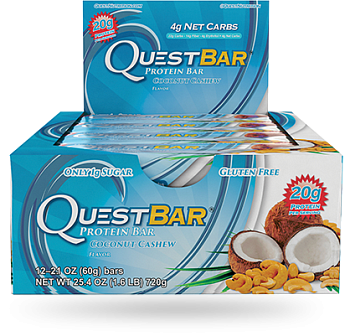Купить Батончик QuestBar Coconut Cashew на сайте Лактомин