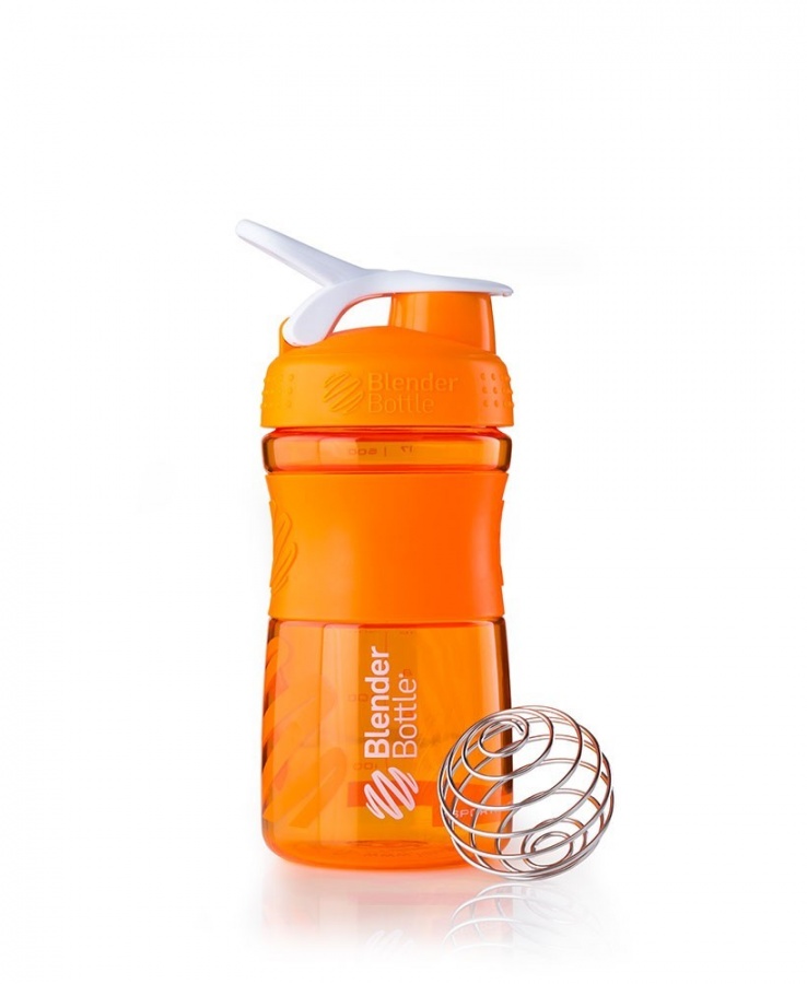 Купить Бутылка - шейкер SportMixer 500 ml, Цвет - оранжевый на сайте Лактомин
