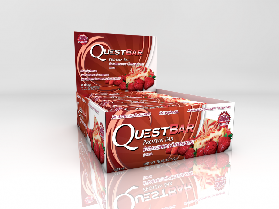 Купить Батончик QuestBar Strawberry Cheesecake на сайте Лактомин